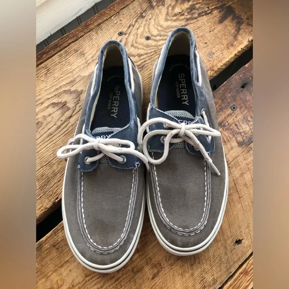 Men’s Sperry Top Sider Boat Shoes Two-Tone Gray Blue 9M - Picture 1 of 7